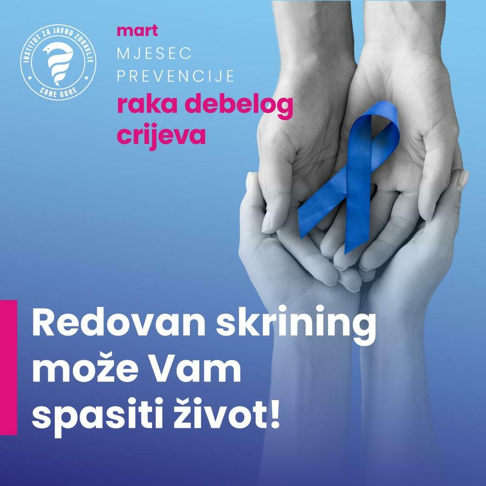 <p>Kako je saopšteno iz IJZ, u Crnoj Gori je tokom 2023. i prošle godine, u okviru Nacionalnog programa za rano otkrivanje raka debelog crijeva, pozvano je 53 odsto ciljne populacije da učestvuje u skrining programu</p>