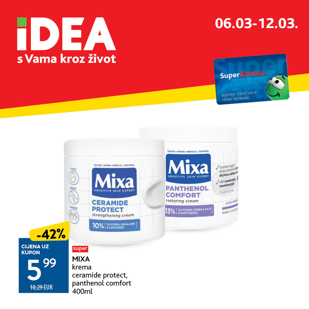 <p>Prelistajte <a href="https://catalog.idea.co.me/mart-2025/redovna-akcija-0603-1203/"><strong>novi IDEA katalog</strong> </a>i uvjerite se da vas u IDEA prodavnicama očekuje bogata ponuda pažljivo biranih namirnica po sniženim cijenama.</p>