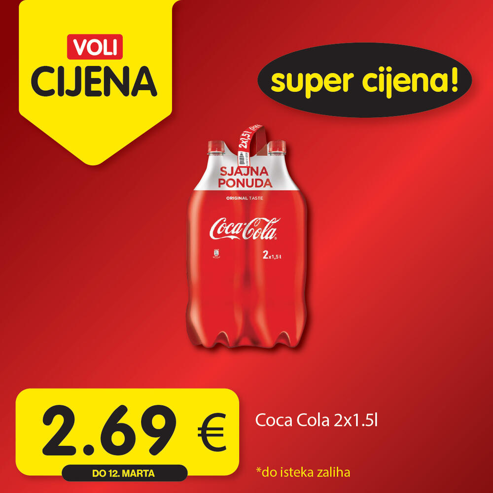 <p>Potražite proizvode sa specijalnom oznakom Voli cijena i uštedite vaš kućni budžet.</p>  <p> </p>