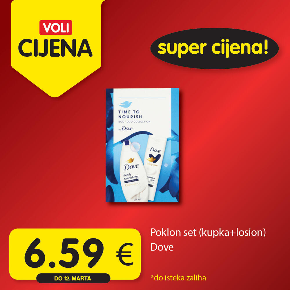 <p>Potražite proizvode sa specijalnom oznakom Voli cijena i uštedite vaš kućni budžet.</p>  <p> </p>