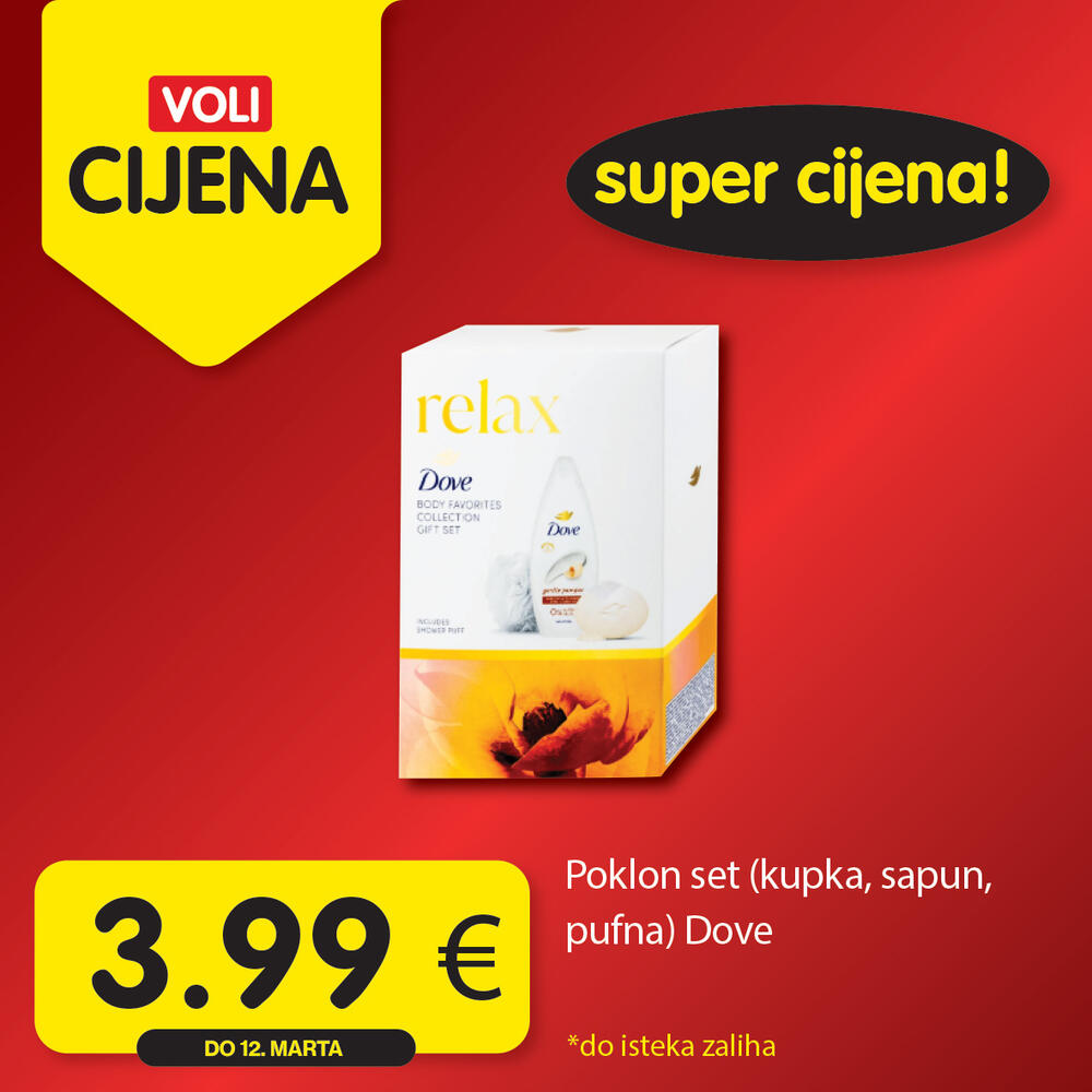 <p>Potražite proizvode sa specijalnom oznakom Voli cijena i uštedite vaš kućni budžet.</p>  <p> </p>