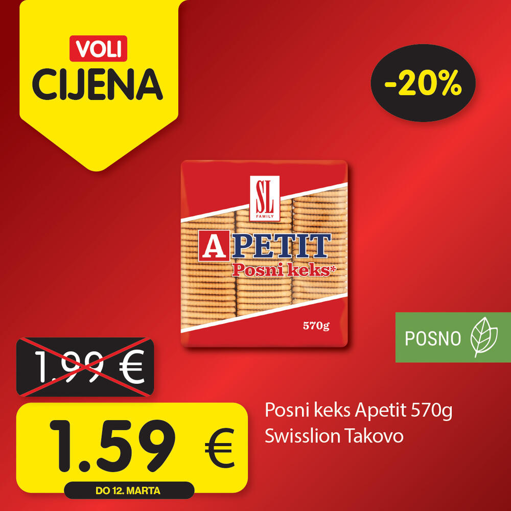 <p>Potražite proizvode sa specijalnom oznakom Voli cijena i uštedite vaš kućni budžet.</p>  <p> </p>