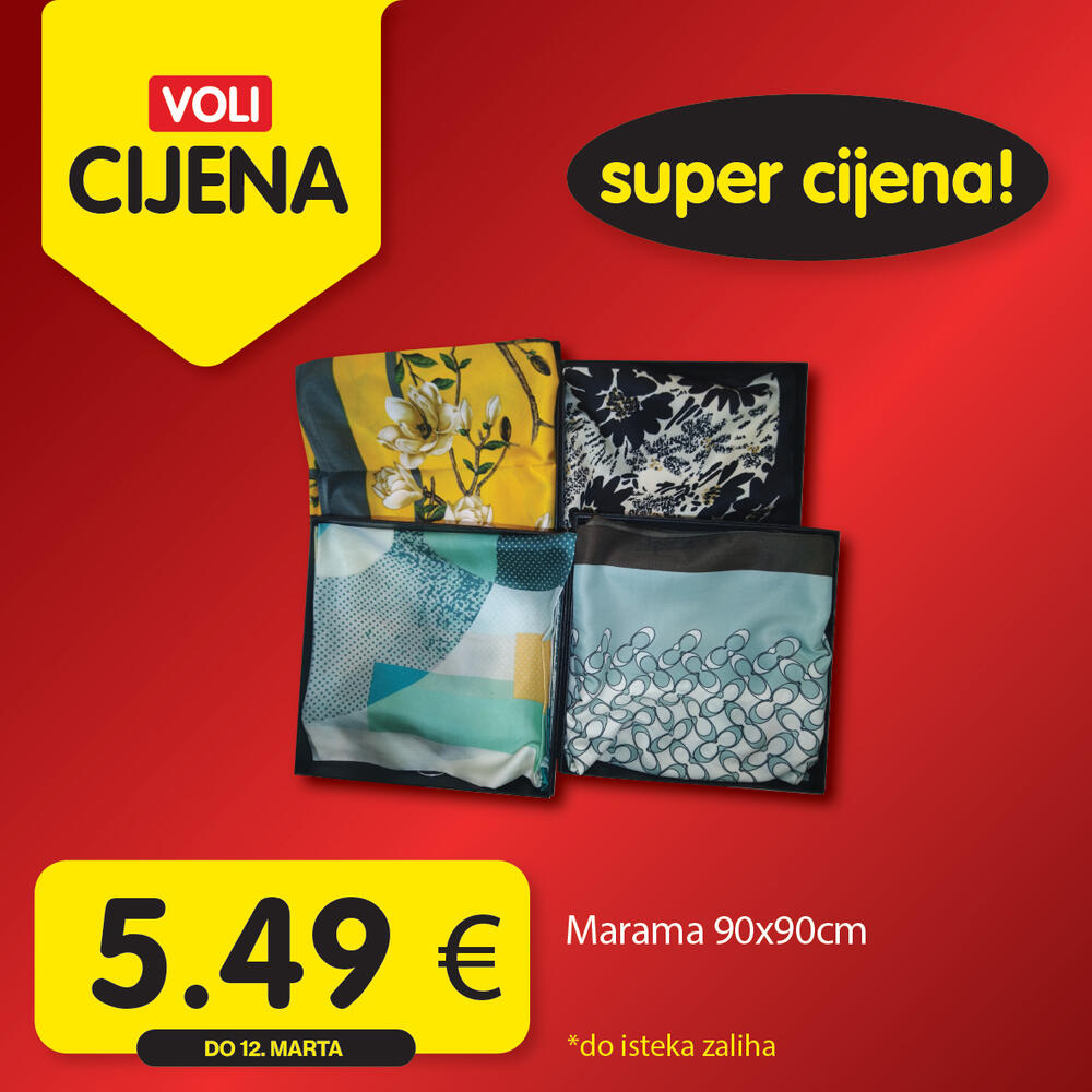 <p>Potražite proizvode sa specijalnom oznakom Voli cijena i uštedite vaš kućni budžet.</p>  <p> </p>