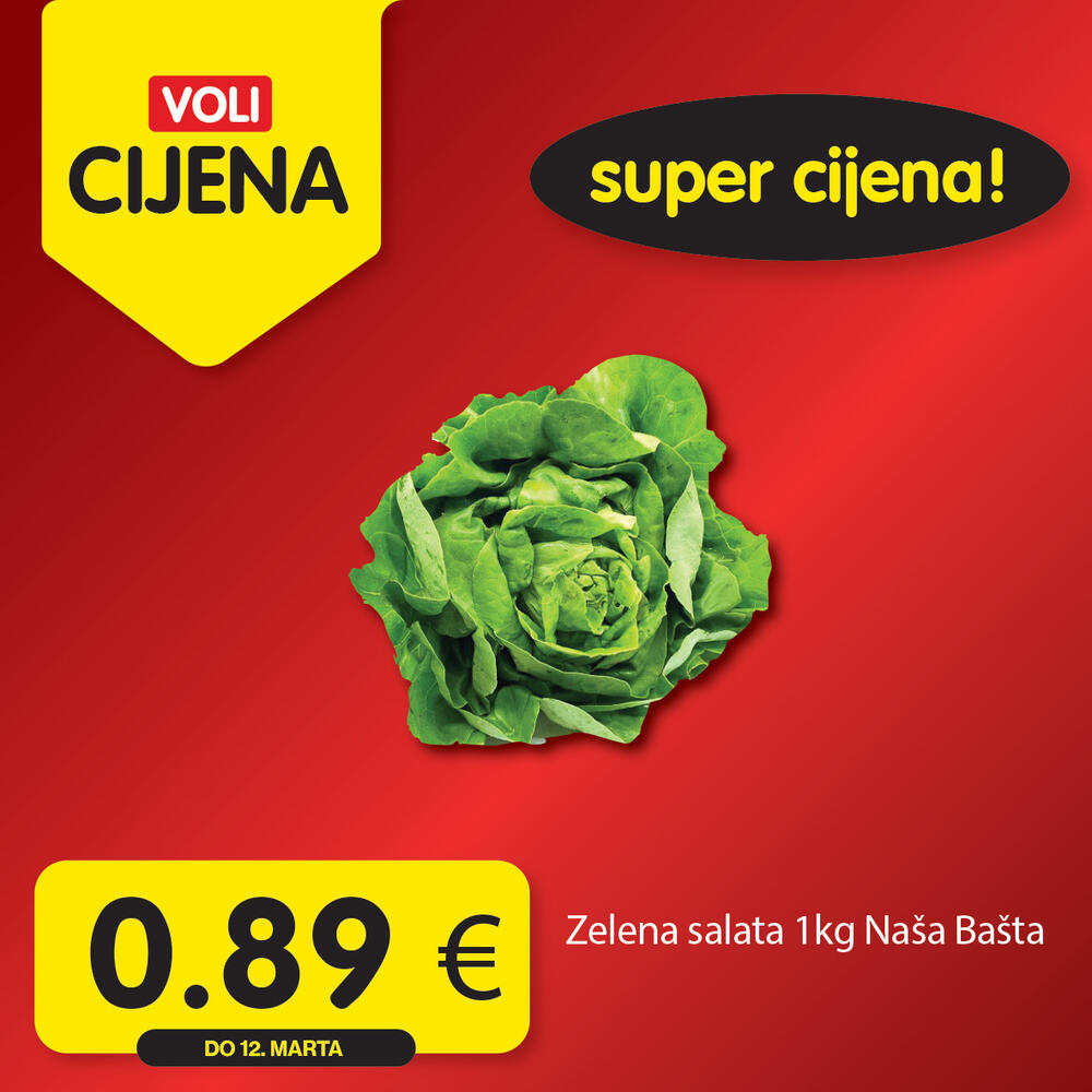 <p>Potražite proizvode sa specijalnom oznakom Voli cijena i uštedite vaš kućni budžet.</p>  <p> </p>