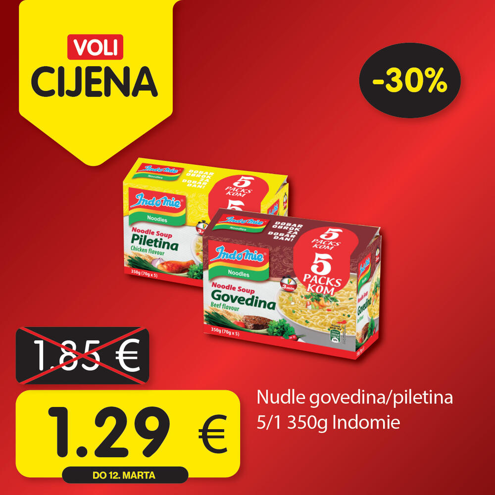 <p>Potražite proizvode sa specijalnom oznakom Voli cijena i uštedite vaš kućni budžet.</p>  <p> </p>