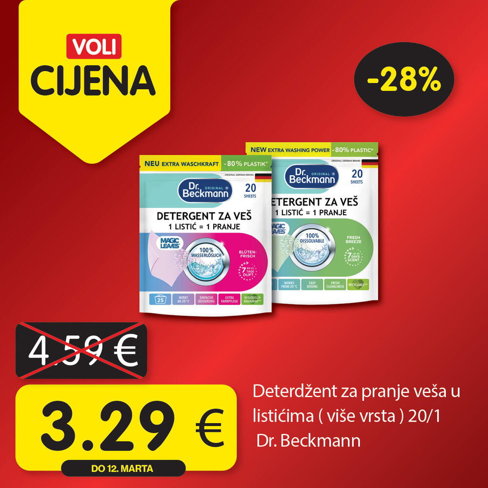 <p>Potražite proizvode sa specijalnom oznakom Voli cijena i uštedite vaš kućni budžet.</p>  <p> </p>