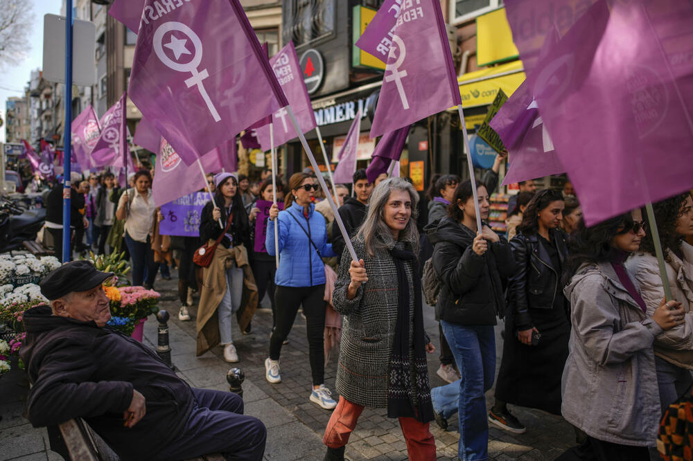 Demonstrantkinje u Turskoj na Međunarodni dan žena, Foto: BETAPHOTO