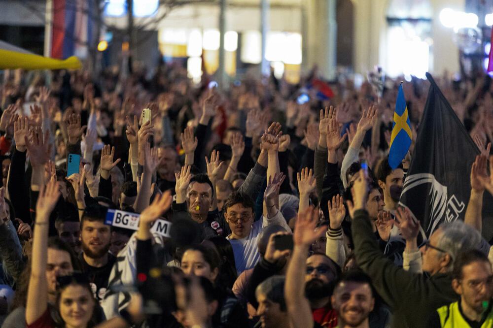 Sa zajedničkog protesta studenata i radnika u Beogradu na Dan žena, Foto: REUTERS