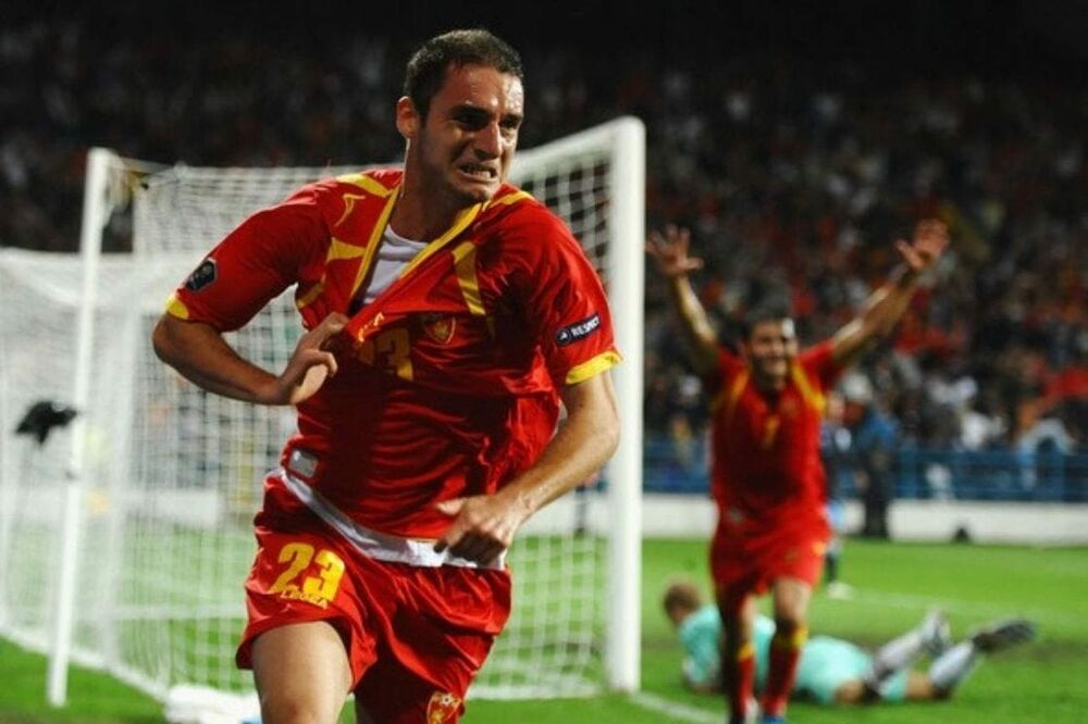 Delibašić nakon najslavnijeg gola Crne Gore u istoriji, Foto: FSCG