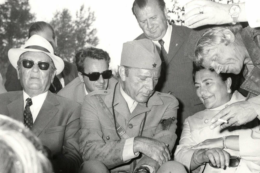 Tito i Jovanka na snimanju "Sutjeske" 1971., Foto: Reddit
