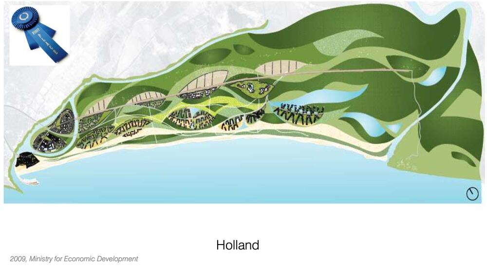 Master plan holandske firme OZ Architekts, prvonagradeni rad na medunarodnom takmičenju o konceptu razvoja Velike plaže