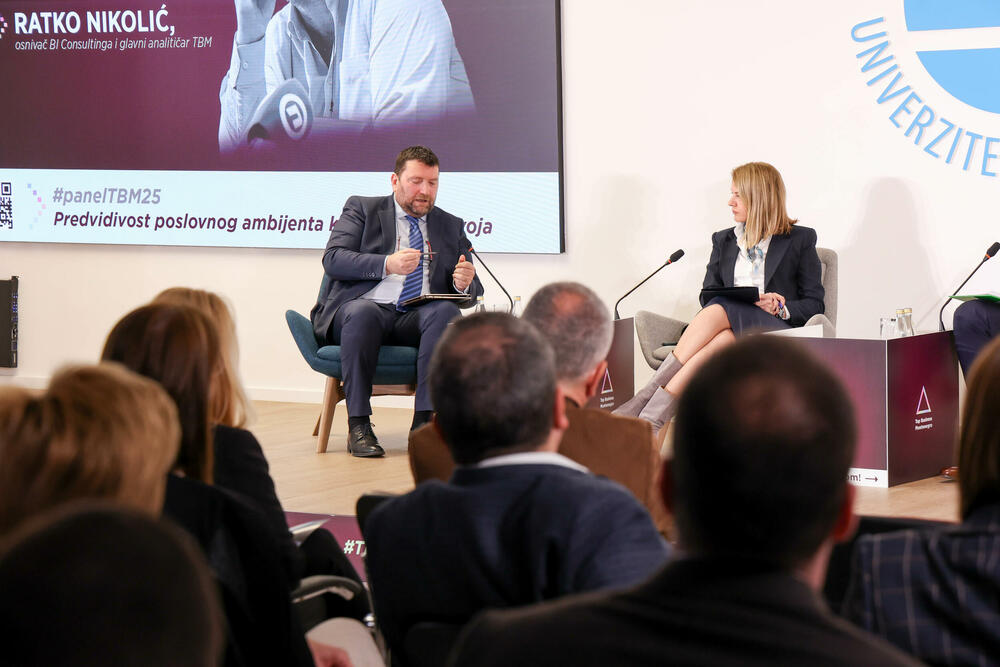 <p>Predvidivost poslovnog ambijenta najvažnija je karakteristika od koje ključno zavisi obim domaćih i stranih investicija, kako postojećih tako i novih, kazao je <strong>Ratko Nikolić</strong>, glavni analitičar Top Business Montenegro inicijative i osnivač BI Consulting na panel-diskusiji „Predvidivost poslovnog ambijenta kao osnova razvoja“, koja je organizovana na Ekonomskom fakultetu Univerziteta Crne Gore u okviru inicijative Top Business Montenegro 2025.</p>  <p> </p>