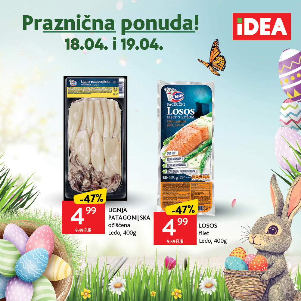 <p>U susret uskršnjim praznicima, IDEA je pripremila novi katalog koji će vam omogućiti da pripremite bogatu i raznovrsnu trpezu, a uz to i da uštedite.</p>
