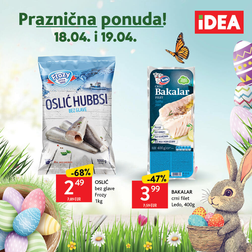 <p>U susret uskršnjim praznicima, IDEA je pripremila novi katalog koji će vam omogućiti da pripremite bogatu i raznovrsnu trpezu, a uz to i da uštedite.</p>