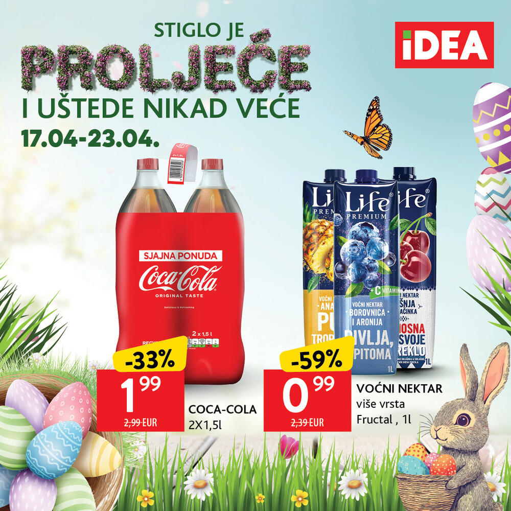 <p>U susret uskršnjim praznicima, IDEA je pripremila novi katalog koji će vam omogućiti da pripremite bogatu i raznovrsnu trpezu, a uz to i da uštedite.</p>