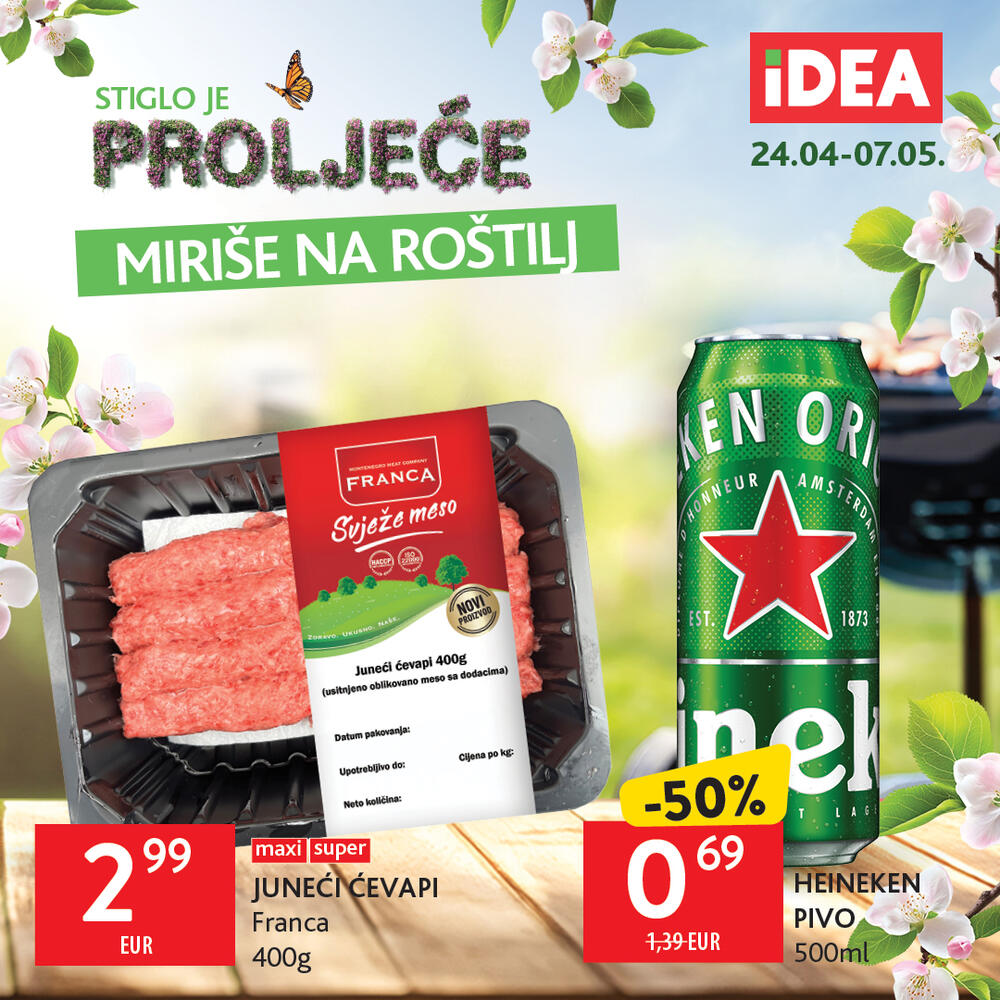 <p>Bez obzira na to da li planirate porodično okupljanje, proslavu praznika ili jednostavno uživanje u roštiljanju na otvorenom, IDEA je vaša destinacija za kvalitetne i povoljne namirnice.</p>