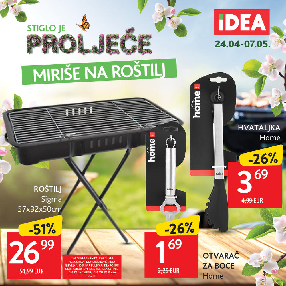 <p>Bez obzira na to da li planirate porodično okupljanje, proslavu praznika ili jednostavno uživanje u roštiljanju na otvorenom, IDEA je vaša destinacija za kvalitetne i povoljne namirnice.</p>