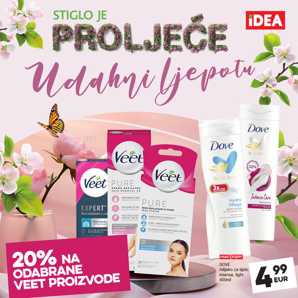 <p>Proljeće je savršen trenutak da osvježimo svakodnevicu i unesemo novine bilo da je riječ o našim navikama ili prostoru u kojem živimo. U susret toplijim danima, IDEA je pripremila posebnu ponudu proizvoda za ličnu njegu i održavanje higijene doma.</p>