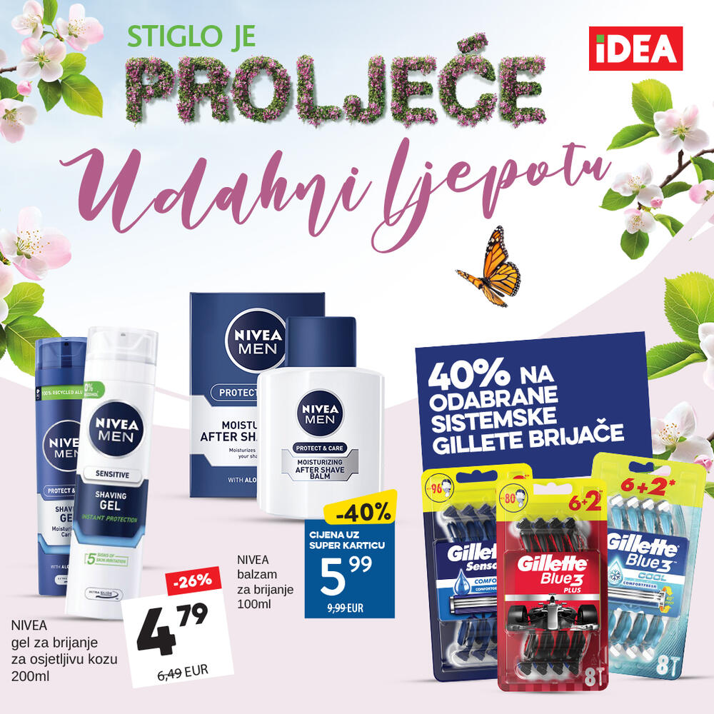 <p>Proljeće je savršen trenutak da osvježimo svakodnevicu i unesemo novine bilo da je riječ o našim navikama ili prostoru u kojem živimo. U susret toplijim danima, IDEA je pripremila posebnu ponudu proizvoda za ličnu njegu i održavanje higijene doma.</p>