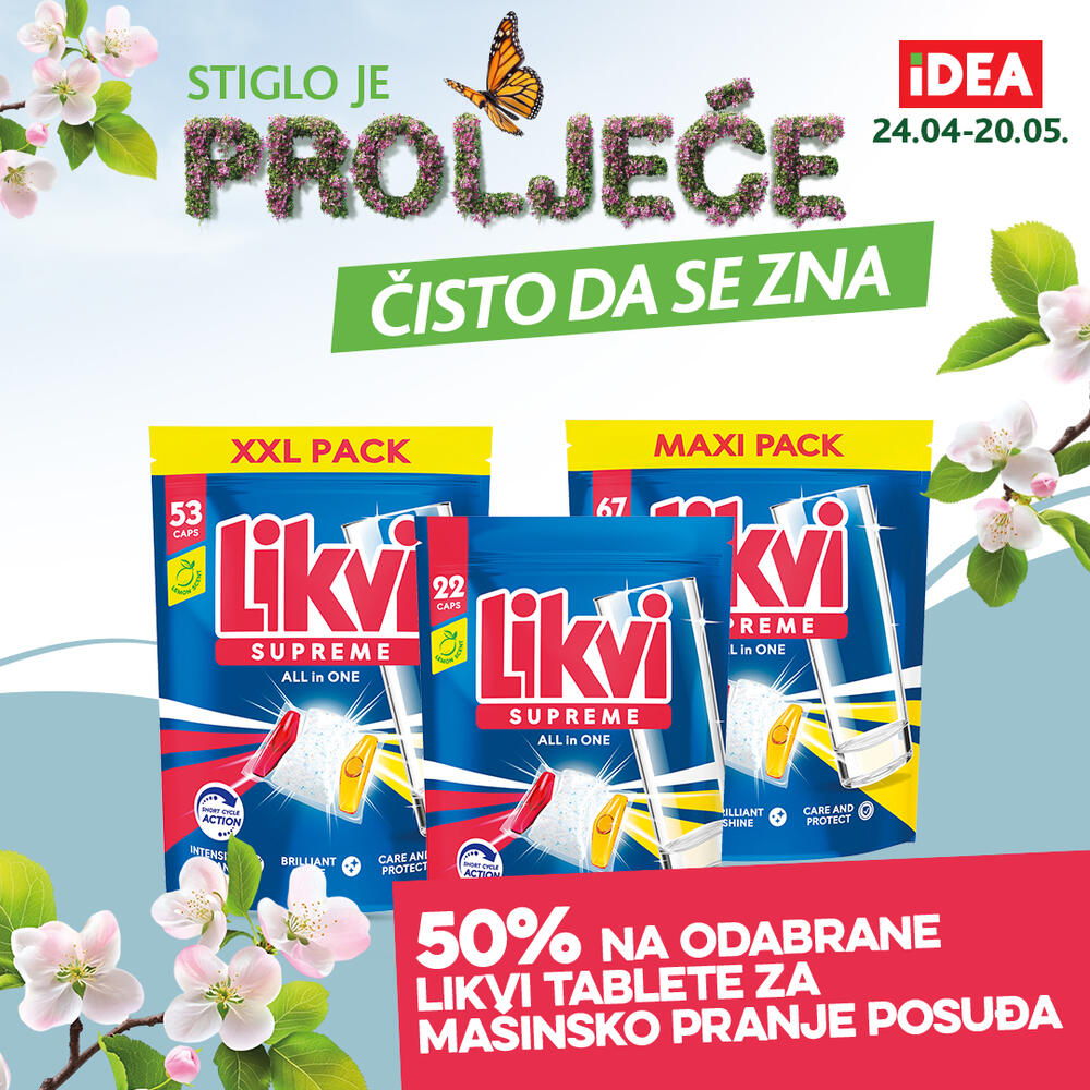 <p>Proljeće je savršen trenutak da osvježimo svakodnevicu i unesemo novine bilo da je riječ o našim navikama ili prostoru u kojem živimo. U susret toplijim danima, IDEA je pripremila posebnu ponudu proizvoda za ličnu njegu i održavanje higijene doma.</p>