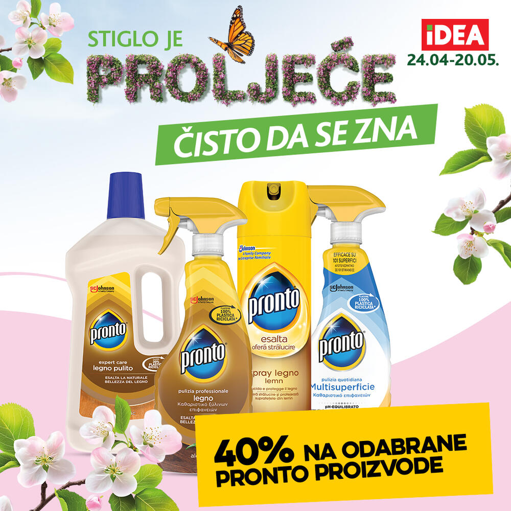 <p>Proljeće je savršen trenutak da osvježimo svakodnevicu i unesemo novine bilo da je riječ o našim navikama ili prostoru u kojem živimo. U susret toplijim danima, IDEA je pripremila posebnu ponudu proizvoda za ličnu njegu i održavanje higijene doma.</p>