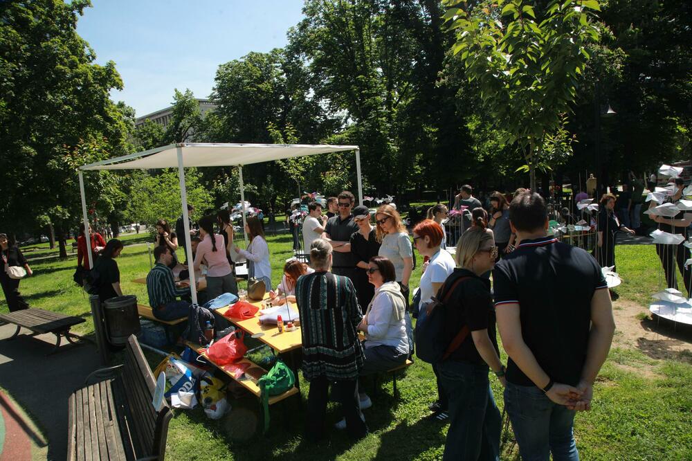 Sa komemorativnog programa 'Vrlo jato u Vrtu vrlina' na Malom Tašmajdanu, Foto: BETAPHOTO/MILOS MISKOV