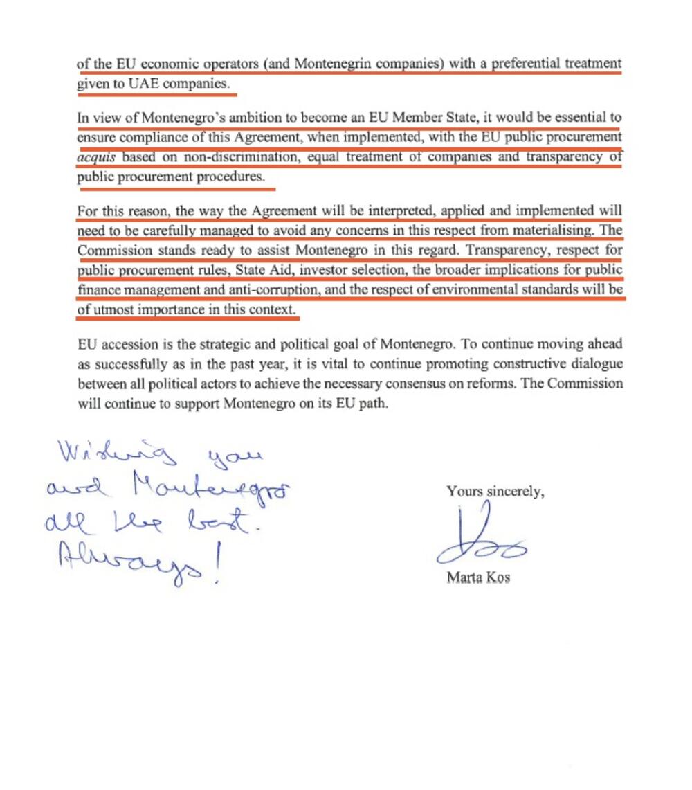 <p>Predsjednik Crne Gore je kazao da poziva Vladu da u saradnji sa UAE unaprijedi tekst postojećeg Sporazuma u cilju definisanja jasnih, preciznih i pravno održivih odredbi Sporazuma koje će biti potpuno kompatibilne sa pravnom tekovinom EU i pravnim poretkom Crne Gore</p>