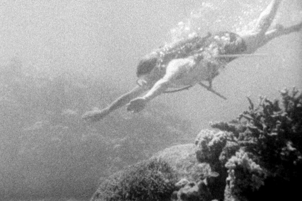 Dejvid Atenboro tokom prvog ronjenja u Australiji 1957. godine, Foto: BBC Studios