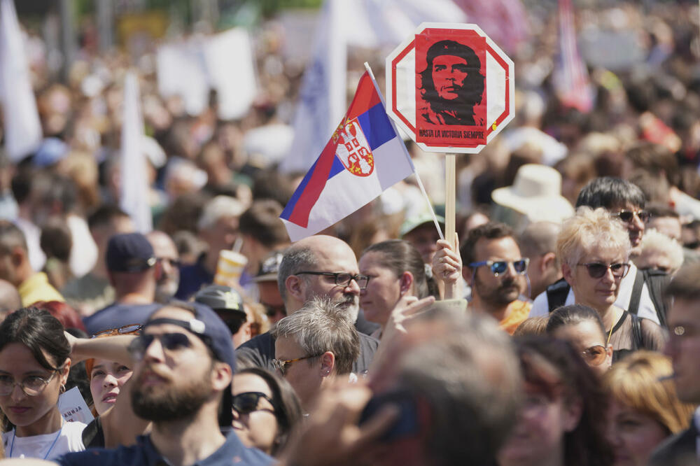 Protesti u Beogradu 1. maja, Foto: Beta/AP
