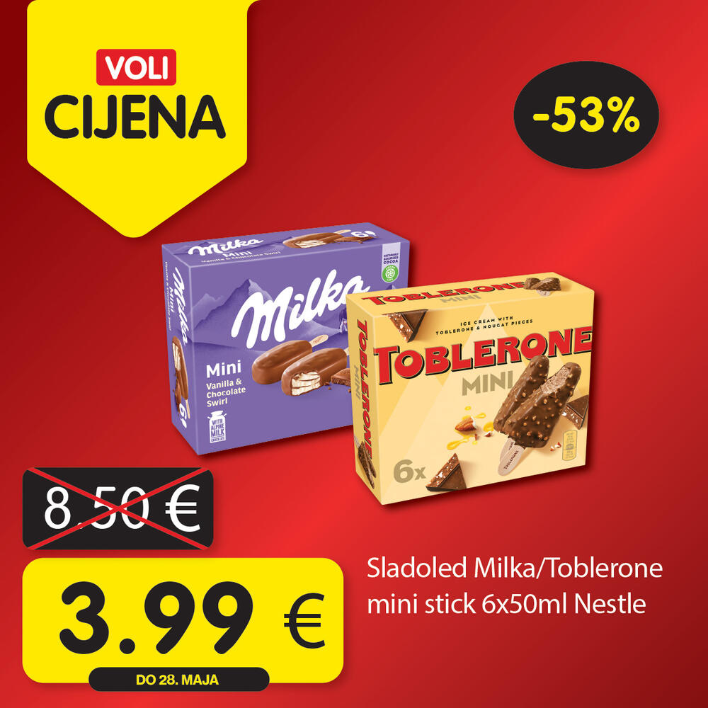 <p><em>Svratite do obližnjeg VOLI ili Naš diskont marketa i odaberite neke od omiljenih proizvoda po sjajnim cijenama.</em></p>