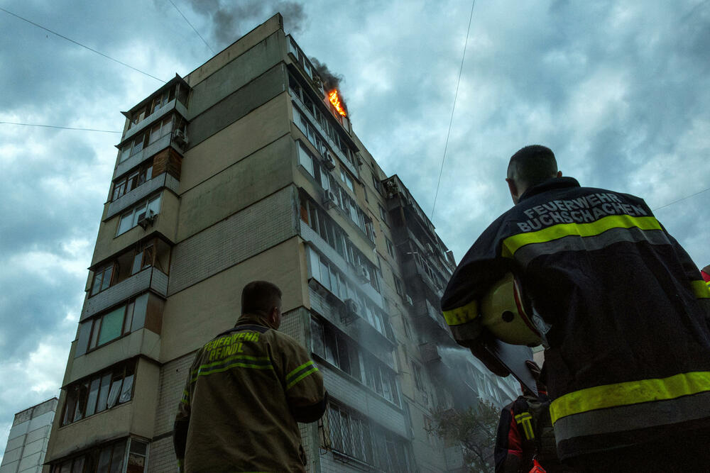 <p>Vojna uprava Kijeva prijavila je štetu u šest okruga ukrajinske prijestonice</p>