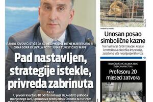 Naslovna strana "Vijesti" za 26. maj 2025.