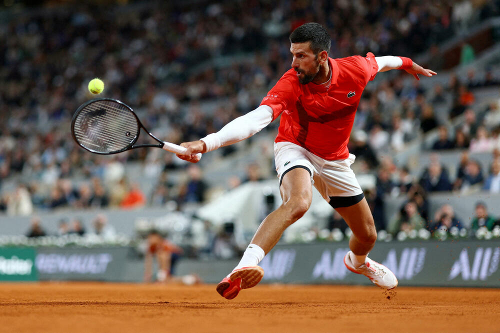 Đoković tokom meča sa Mekdonaldom, Foto: Reuters