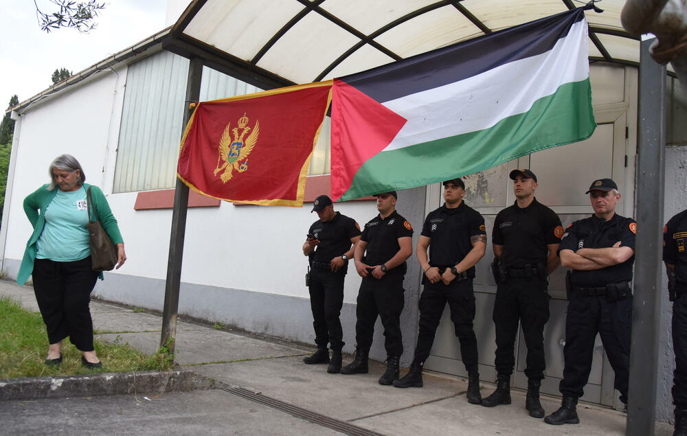 <p>Protest je organizovao Pokret solidarnosti sa Palestinom, a obezbjeđivale su ga policijske snage</p>