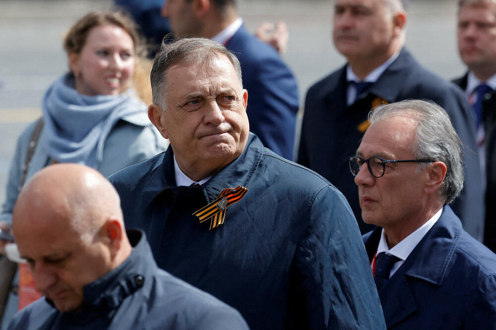 Dodik nakon vojne parade na Dan pobjede u Moskvi 9. maj, Foto: Rojters