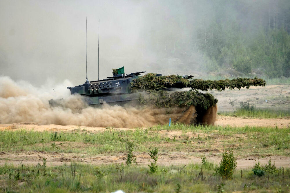 Njemački tenk na vojnoj vježbi u Litvaniji, Foto: Reuters