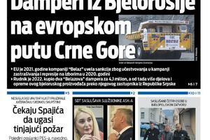 Naslovna strana "Vijesti" za 30. maj 2025.