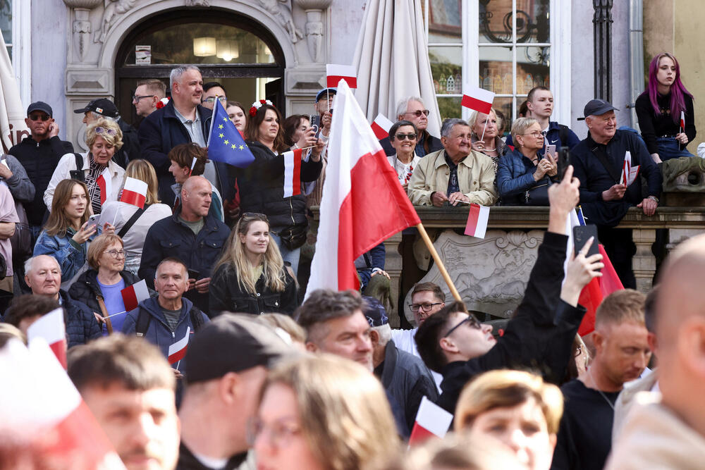 Sa predizbornog skupa Rafala Tšaskovskog u Gdanjsku u petak