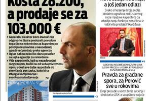 Naslovna strana "Vijesti" za 31. maj 2025.