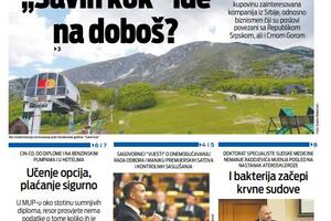 Naslovna strana "Vijesti" za 1. jun 2025.