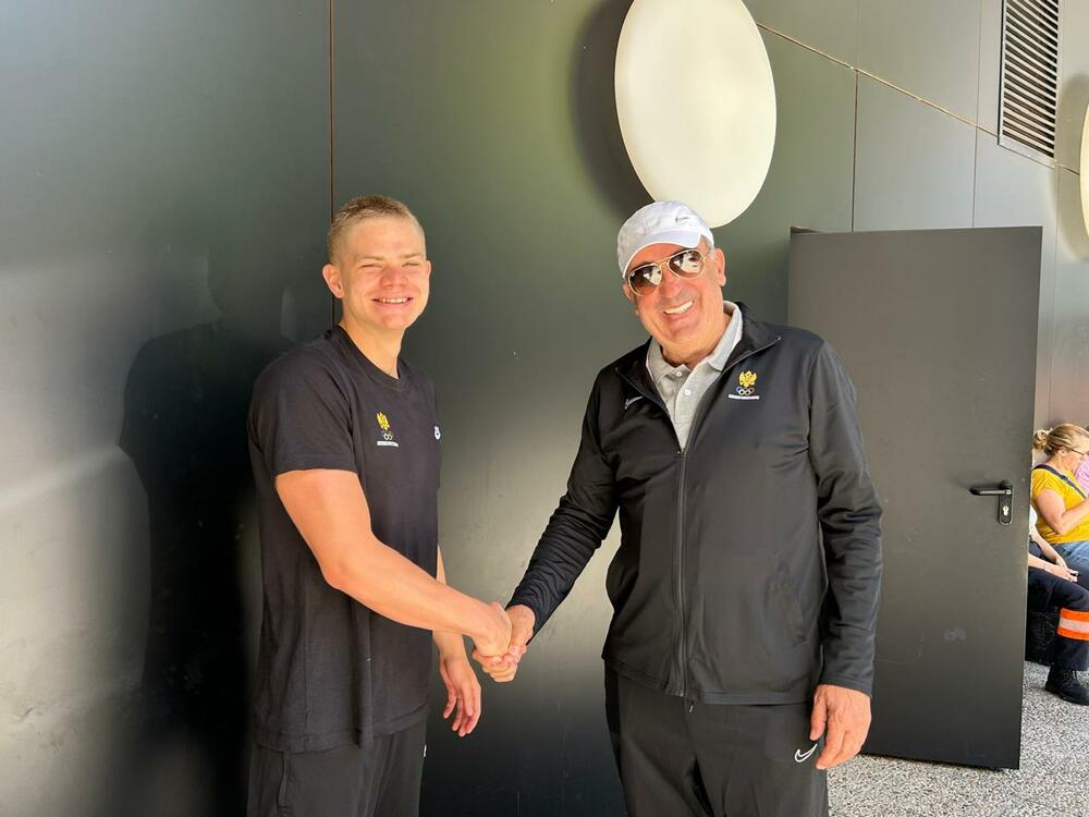 Simonović sa Milošem Milenkovićem