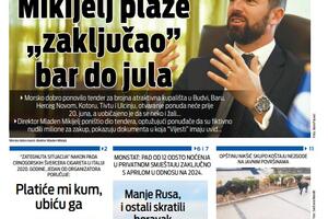 Naslovna strana "Vijesti" za 2. jun 2025.