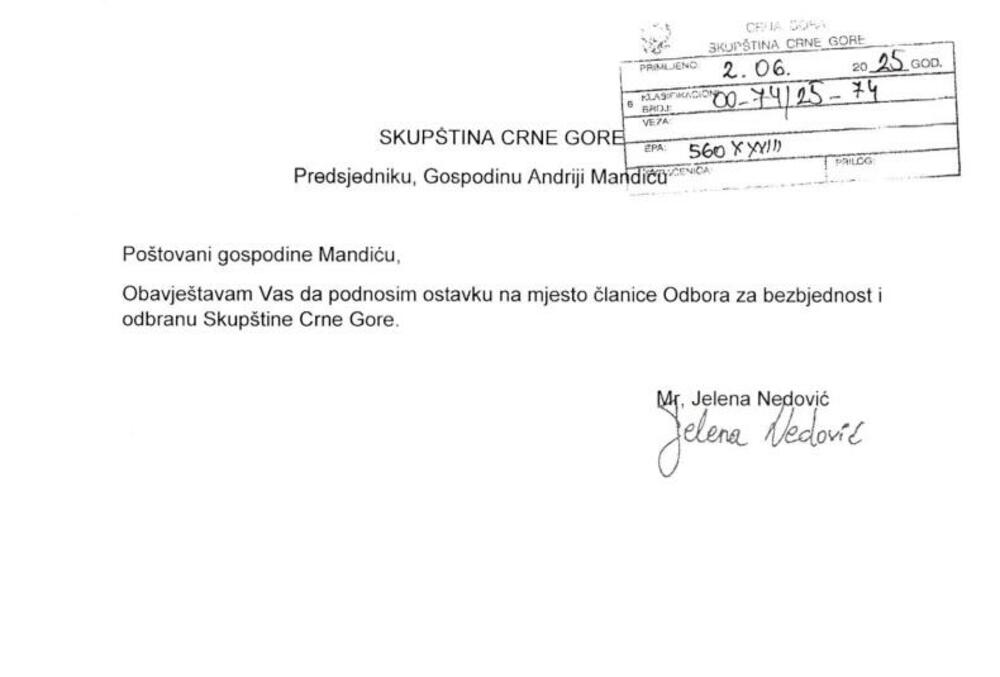 Nedović ostavka