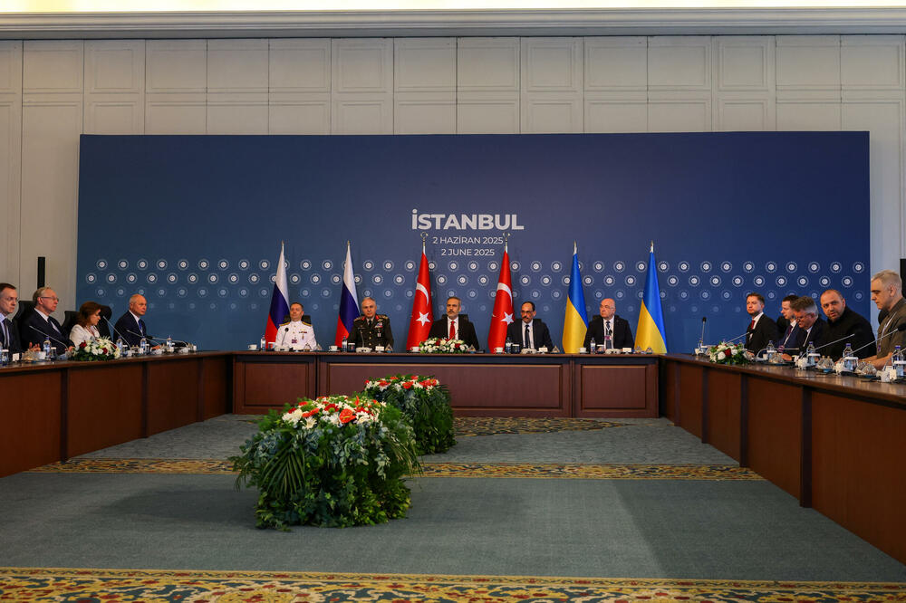 Sa jučerašnjeg sastanka ruske i ukrajinske delegacije u Istanbulu, Foto: Rojters