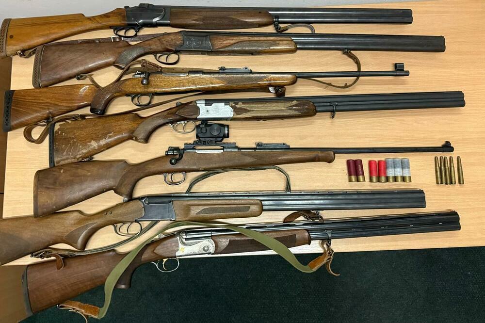 Naoružanje oduzeto od osumnjičenih u aprilu, Foto: Uprava policije