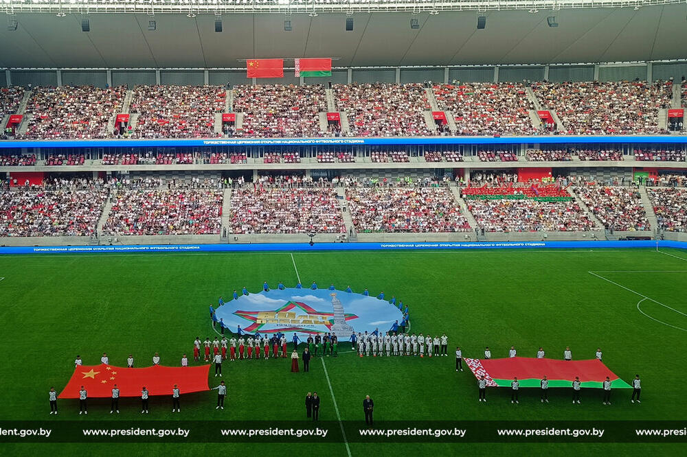 KIna je projektovala a onda i sa 100 odsto finansirala Nacionalni stadion u Minsku, Foto: presydent.gov.by