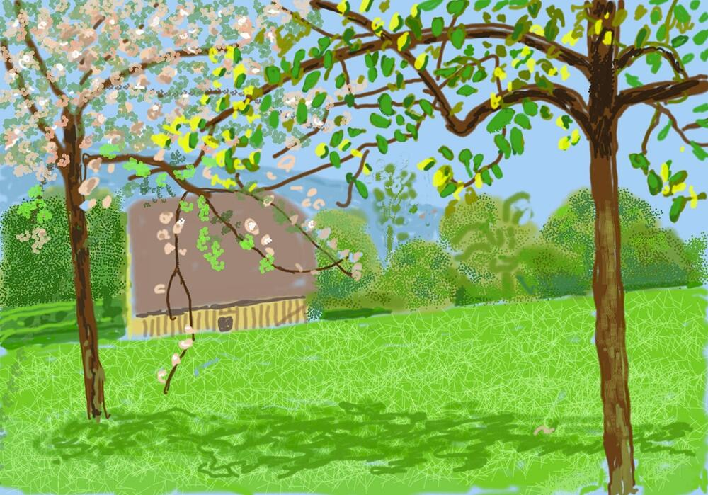 Dejvid Hokni 23. april 2020, No. 2 iPad slika