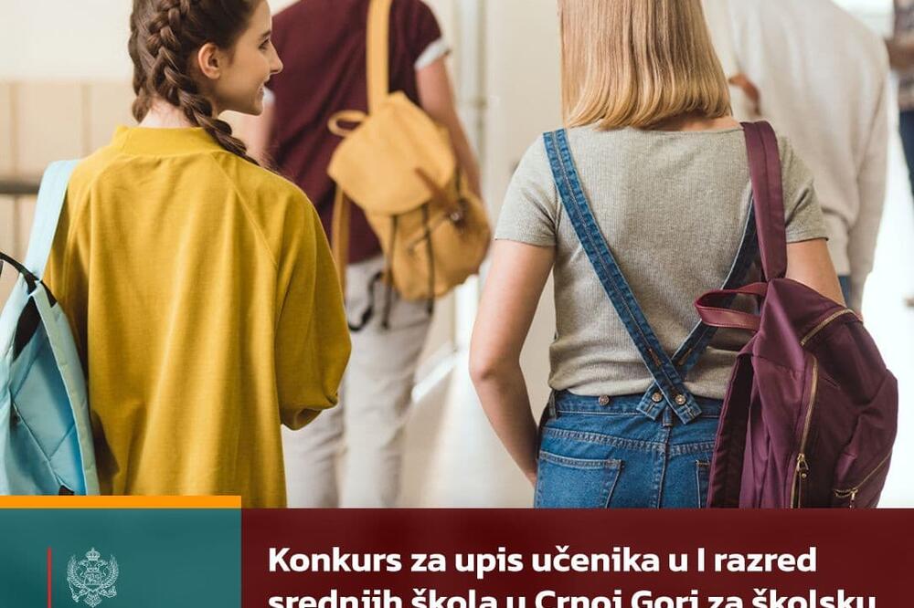 Konkurs za upis učenika u I razred srednjih škola u Crnoj Gori za školsku 2025/26. godinu, Foto: Ministarstvo prosvjete, nauke i inovacija