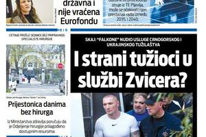 Naslovna strana "Vijesti" za 19. jun 2025.