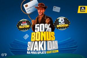 Kad se igra na AdmiralBET-u – Svaki dan 50% bonusa na prvu uplatu...